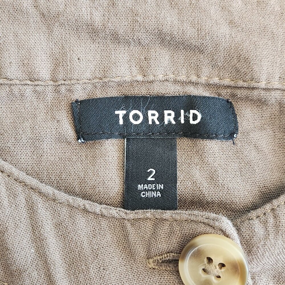 Torrid Cropped Button-Front 3/4 Sleeve Jacket | 2x - Picture 5 of 7